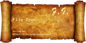 Filo Izor névjegykártya